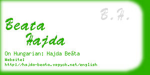 beata hajda business card